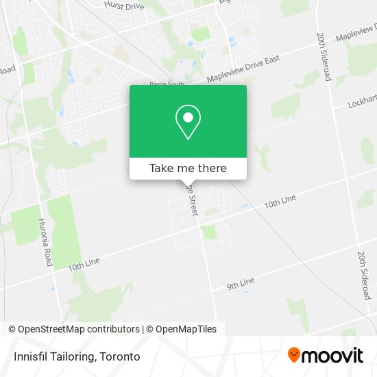 Innisfil Tailoring map