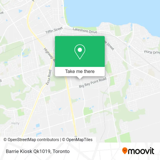 Barrie Kiosk Qk1019 map