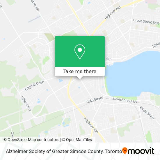 Alzheimer Society of Greater Simcoe County map