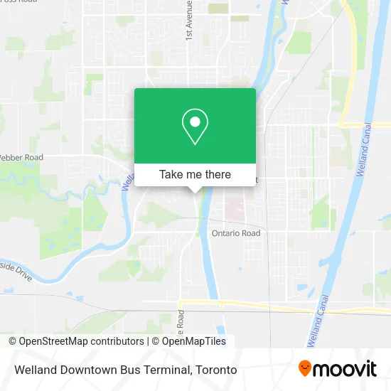 Welland Downtown Bus Terminal map