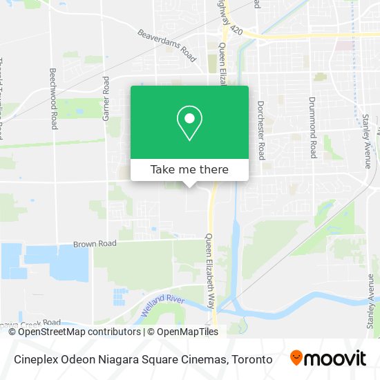 Cineplex Odeon Niagara Square Cinemas map