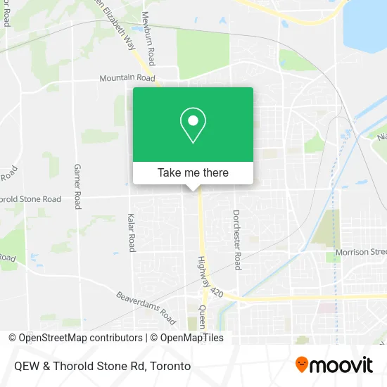 QEW & Thorold Stone Rd map