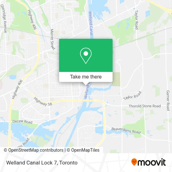 Welland Canal Lock 7 map