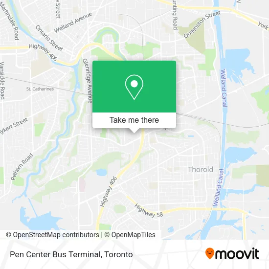 Pen Center Bus Terminal map