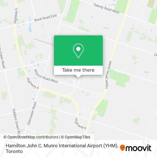 Hamilton John C. Munro International Airport (YHM) map