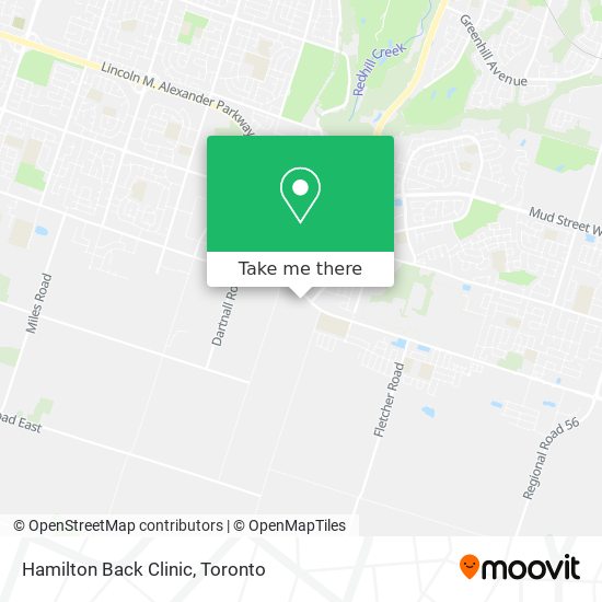 Hamilton Back Clinic map