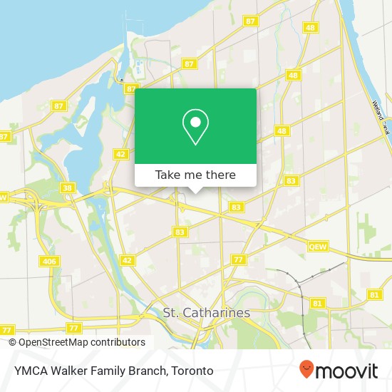 YMCA Walker Family Branch map