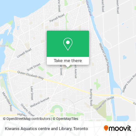 Kiwanis Aquatics centre and Library map