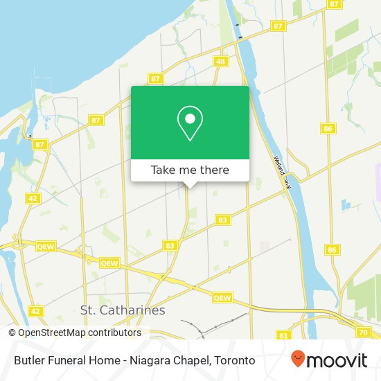 Butler Funeral Home - Niagara Chapel plan