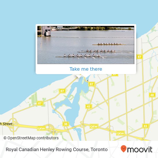 Royal Canadian Henley Rowing Course map