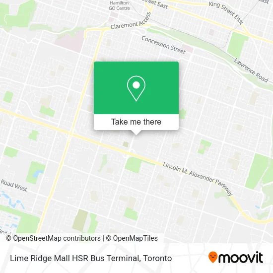 Lime Ridge Mall HSR Bus Terminal plan
