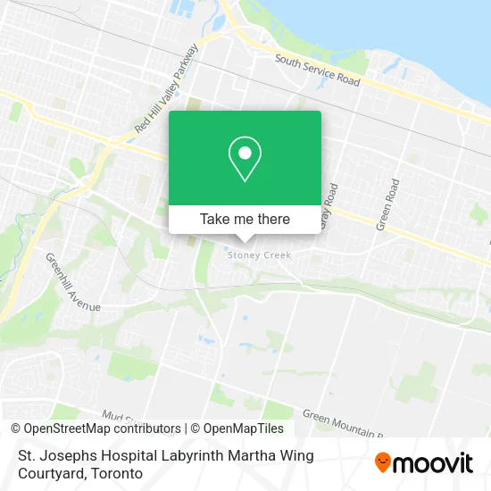 St. Josephs Hospital Labyrinth Martha Wing Courtyard map