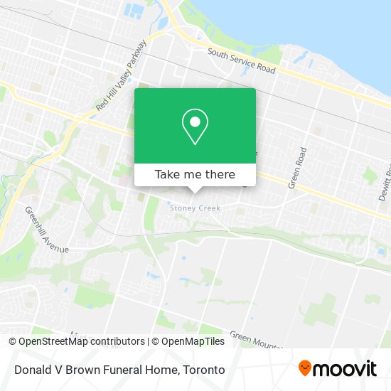 Donald V Brown Funeral Home map