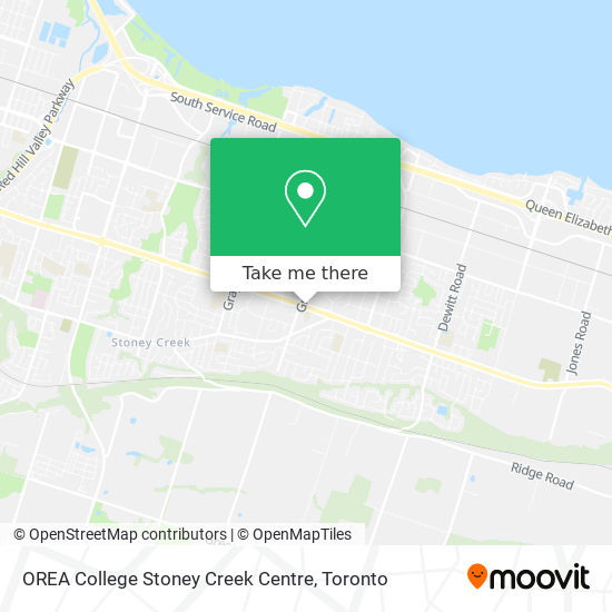 OREA College Stoney Creek Centre map