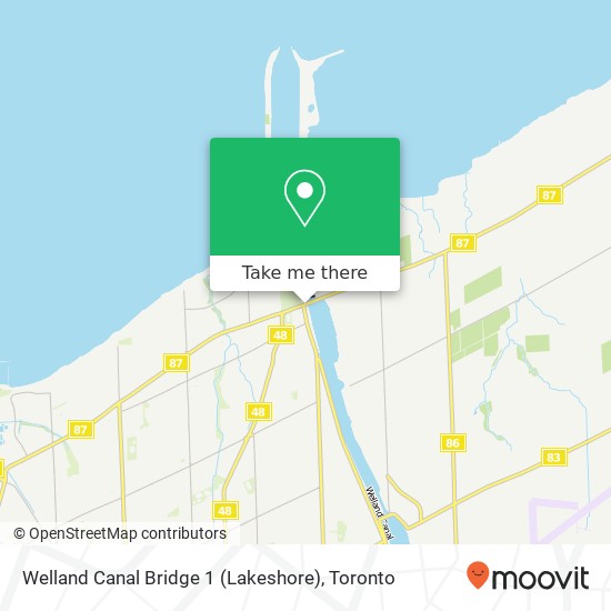 Welland Canal Bridge 1 (Lakeshore) map