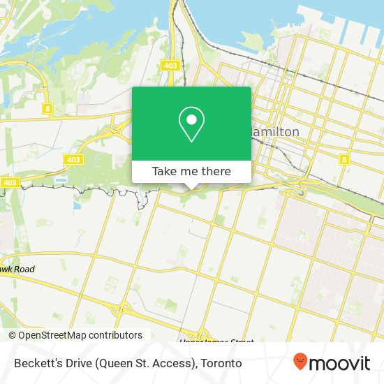 Beckett's Drive (Queen St. Access) map