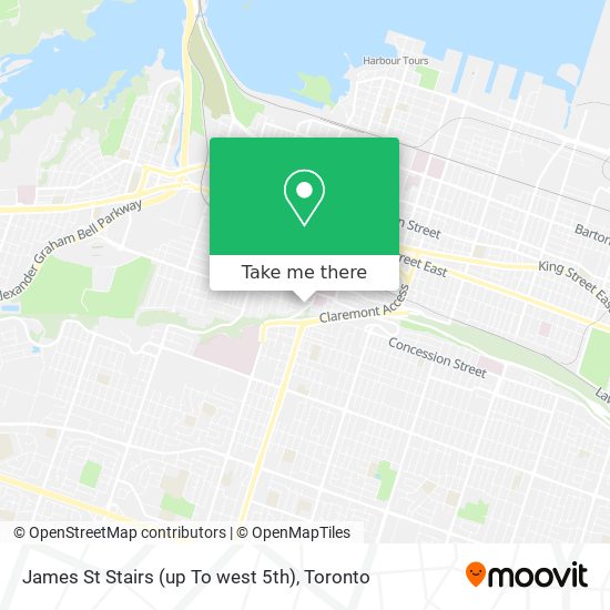 James St Stairs (up To west 5th) map