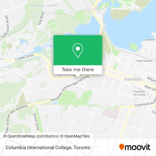 Columbia International College map