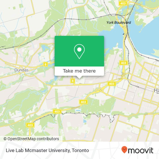 Live Lab Mcmaster University map