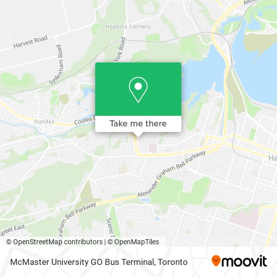 McMaster University GO Bus Terminal map