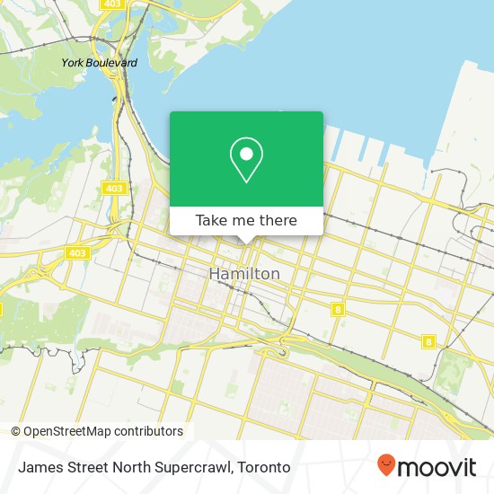 James Street North Supercrawl map