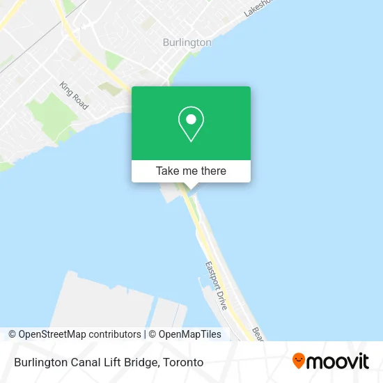 Burlington Canal Lift Bridge map