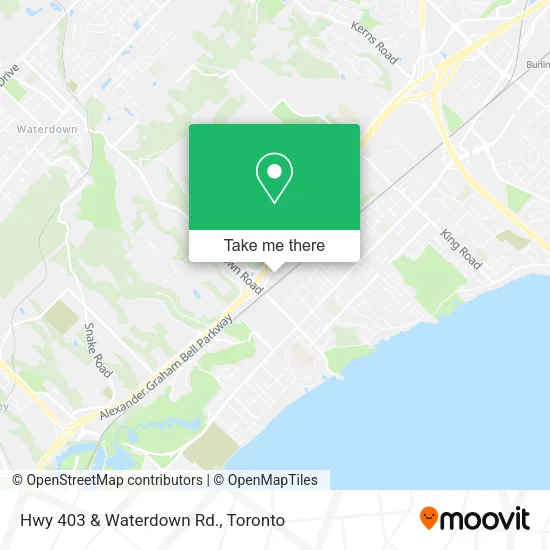 Hwy 403 & Waterdown Rd. map