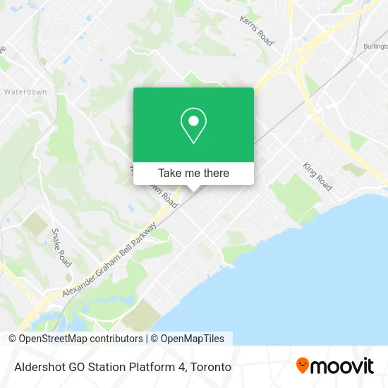 Aldershot GO Station Platform 4 map