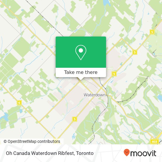 Oh Canada Waterdown Ribfest map