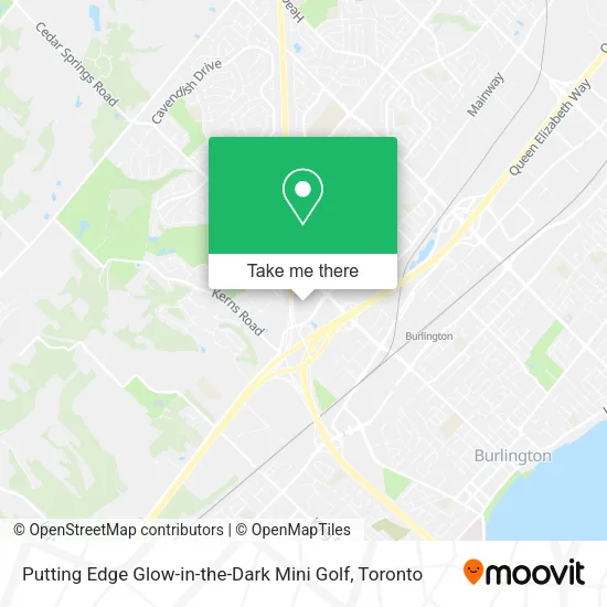 Putting Edge Glow-in-the-Dark Mini Golf map