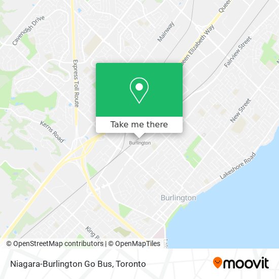Niagara-Burlington Go Bus map