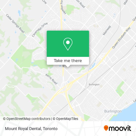 Mount Royal Dental map