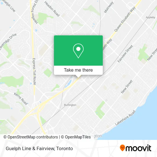 Guelph Line & Fairview map