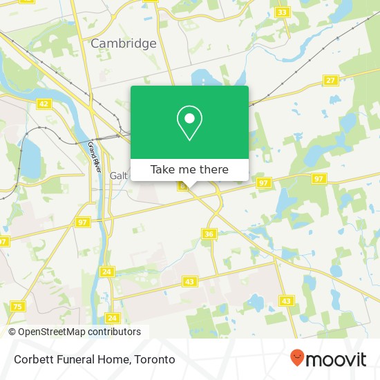 Corbett Funeral Home map