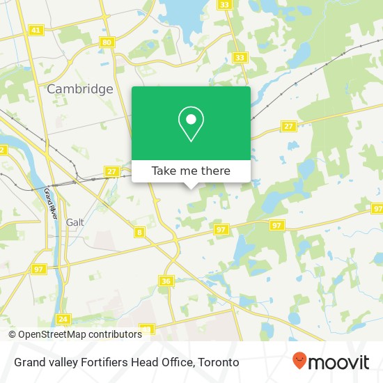 Grand valley Fortifiers Head Office map
