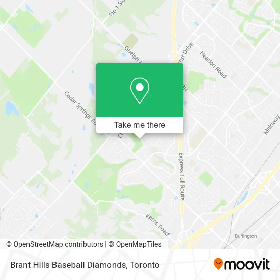Brant Hills Baseball Diamonds map