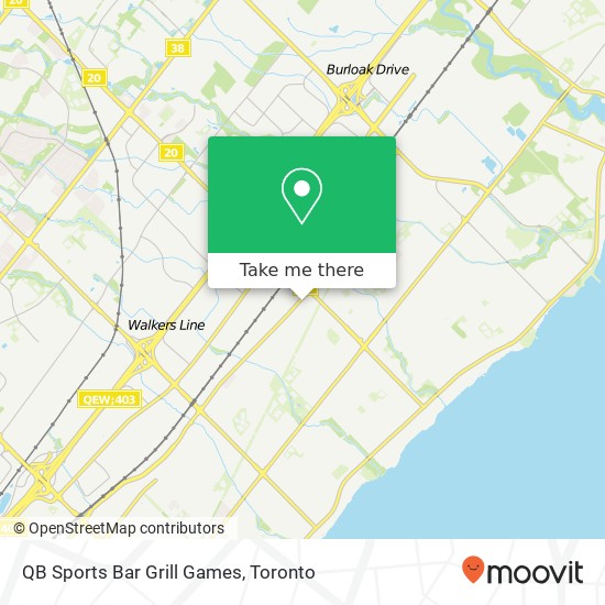 QB Sports Bar Grill Games map