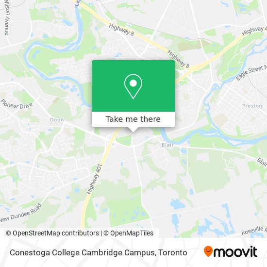 Conestoga College Cambridge Campus map