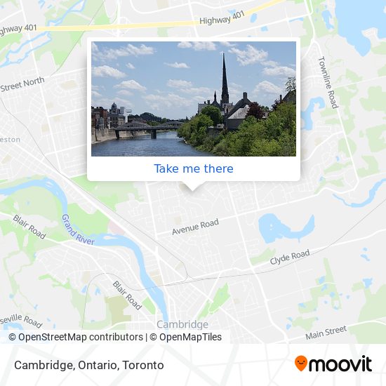 Cambridge, Ontario map