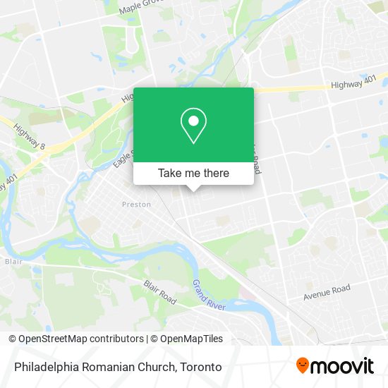 Philadelphia Romanian Church map