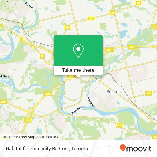 Habitat for Humanity ReStore map