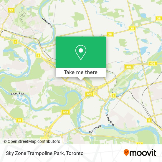 Sky Zone Trampoline Park map