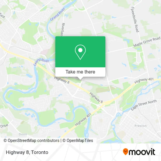 Highway 8 map