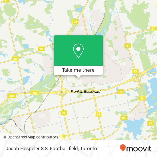 Jacob Hespeler S.S. Football field map