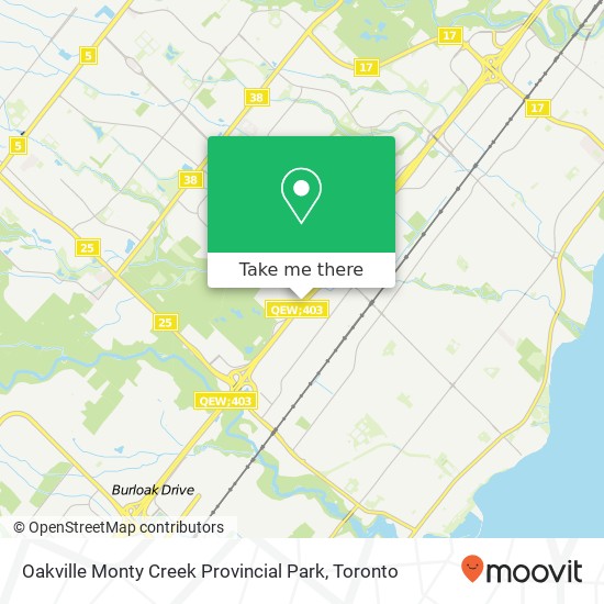 Oakville Monty Creek Provincial Park plan