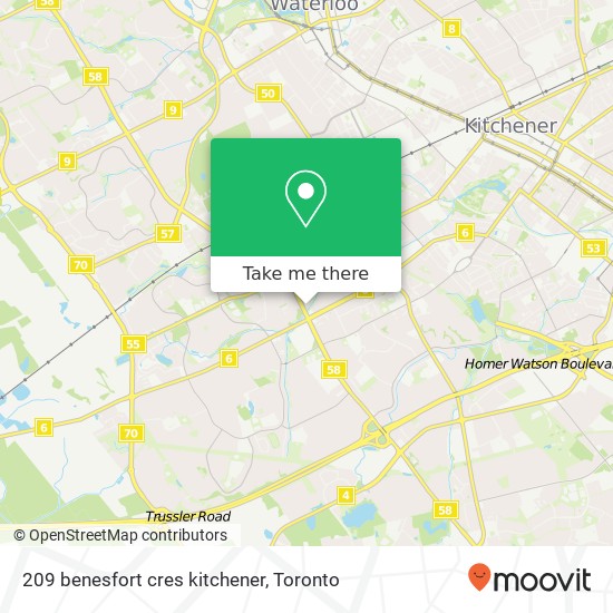 209 benesfort cres kitchener map