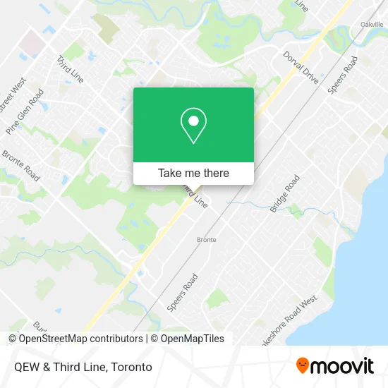 QEW & Third Line map