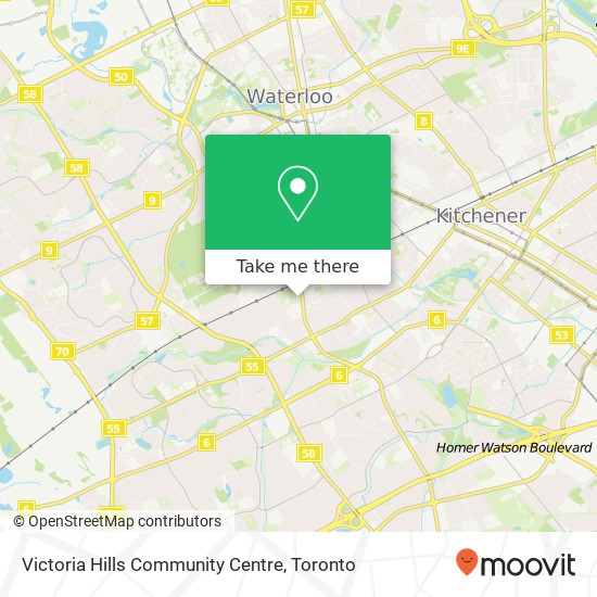 Victoria Hills Community Centre map