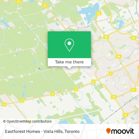 Eastforest Homes - Vista Hills map