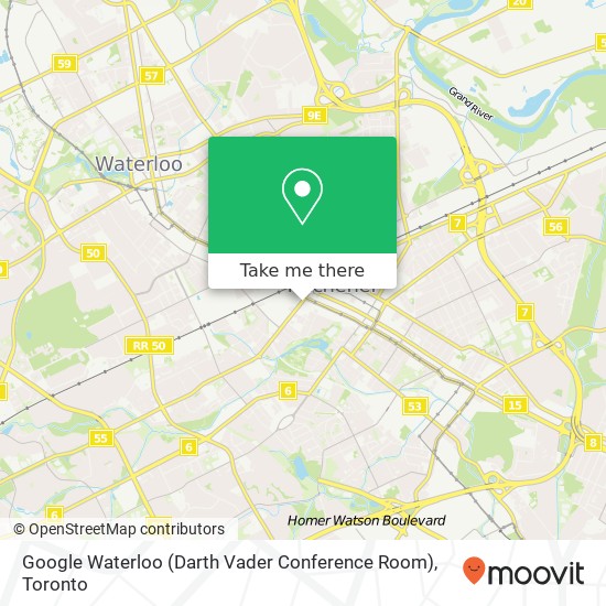 Google Waterloo (Darth Vader Conference Room) map